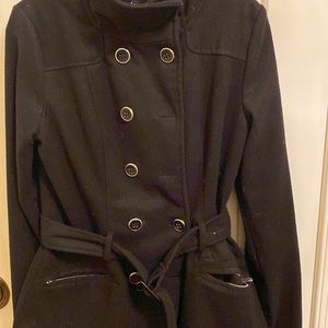 Size M black belted pea coat